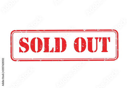 Sold out stamp isolated on transparent background , png