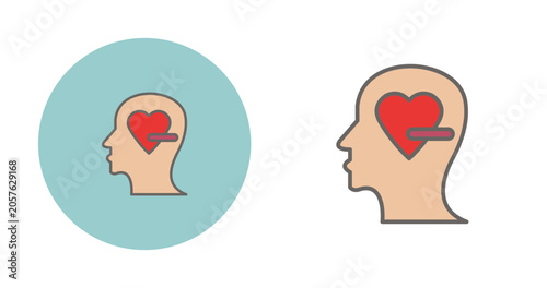Canvastavla Negative Love Vector Icon