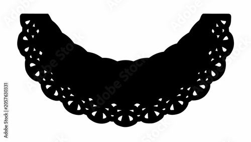 Foto Intricate circular filigree ornament silhouette with floral pattern