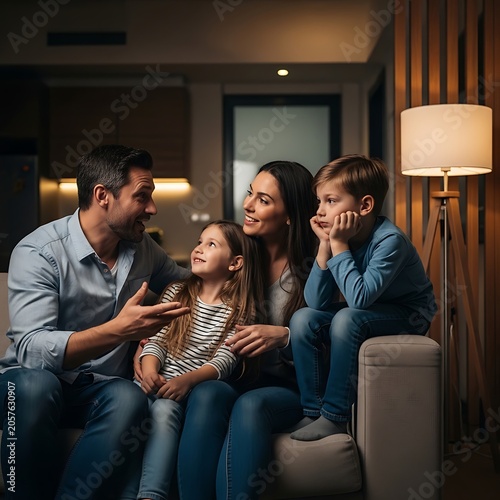 Group of friends playing video game together indoors.