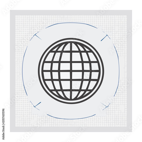 Minimalist geometric circle pattern