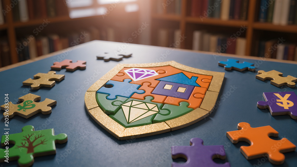 Fototapeta premium Diversification Puzzle Pieces