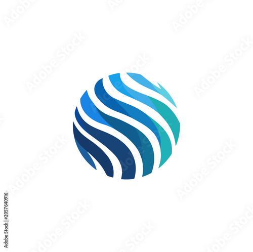 Abstract blue sphere graphic design