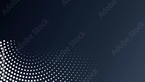 Splendid and beautiful abstract curved dots geometry frame loop footage. Perfect as an elegant animated landing page header backdrop or website hero banner for high-tech, design agencies, and modern w