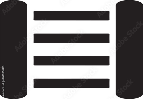 Obraz na płótnie Ladder Rung Icon Vector Illustration, Climbing Equipment Symbol, Simple Access S