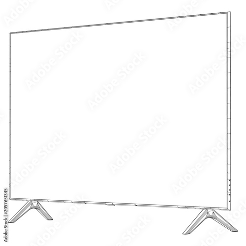 Photos Modern Flat-Screen Monitor on Adjustable Tripod Stand - This illustration featur