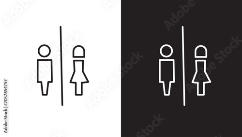 Foto Simple Restroom Sign