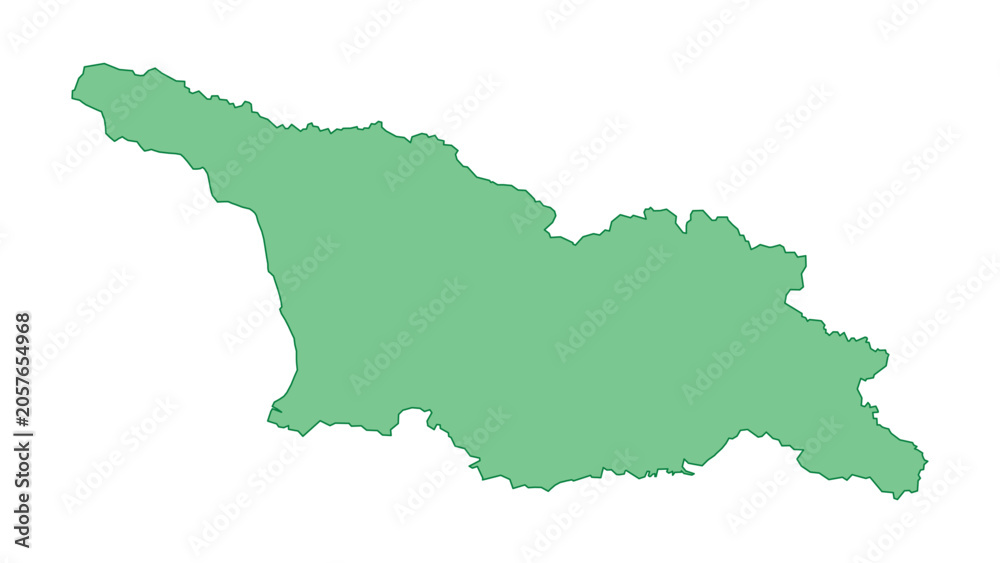 Fototapeta premium Georgia outline green