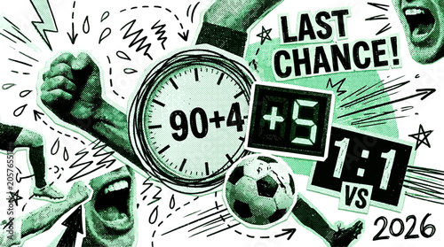 Photos Football halftone collage set