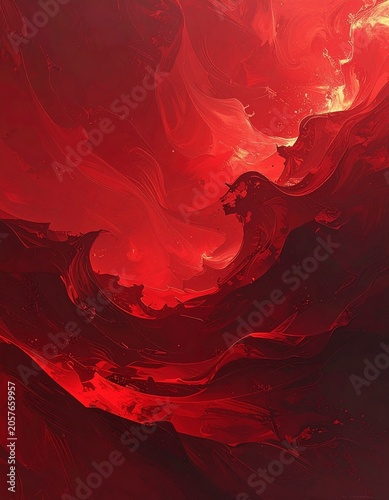 Fiery liquid abstract motion