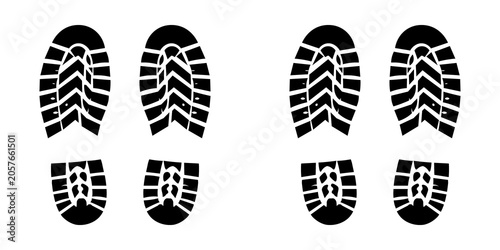 Foto Boot sole imprint neat dark shading, for forensic searching.