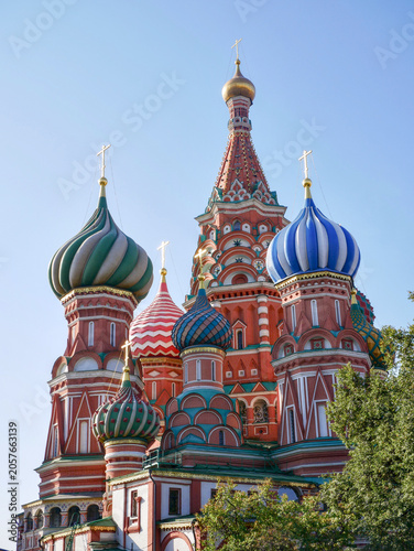 Photography Colorful Onion Domes of Saint Basil's Cathedral in Moscow Russia