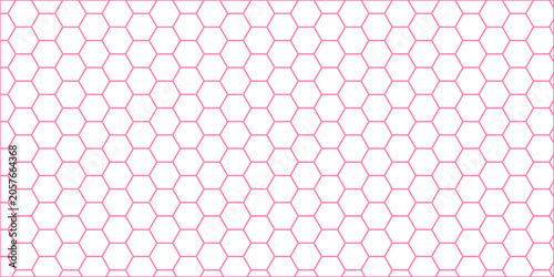 фотографія Abstract pink hexagonal honeycomb tessellation pattern background, modern geomet