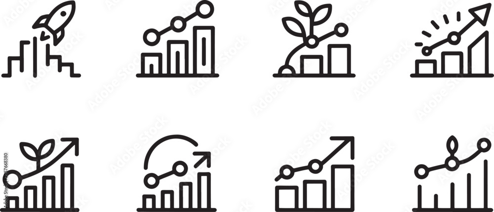 Fototapeta premium Illustrating business growth, startup, and development concepts