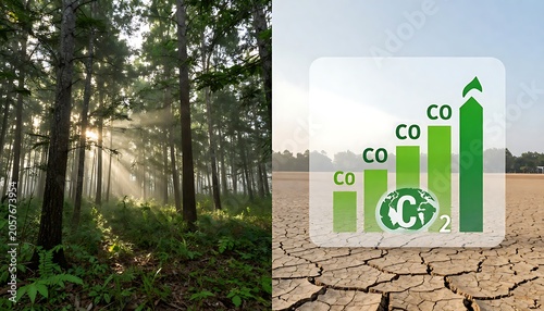 Carbon offset ledger meets dying forest