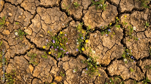 drought dry land cracked earth ground parched soil arid desert dirt barren landscape nature environment ecology climate change weather resilience hardiness survival adaptation