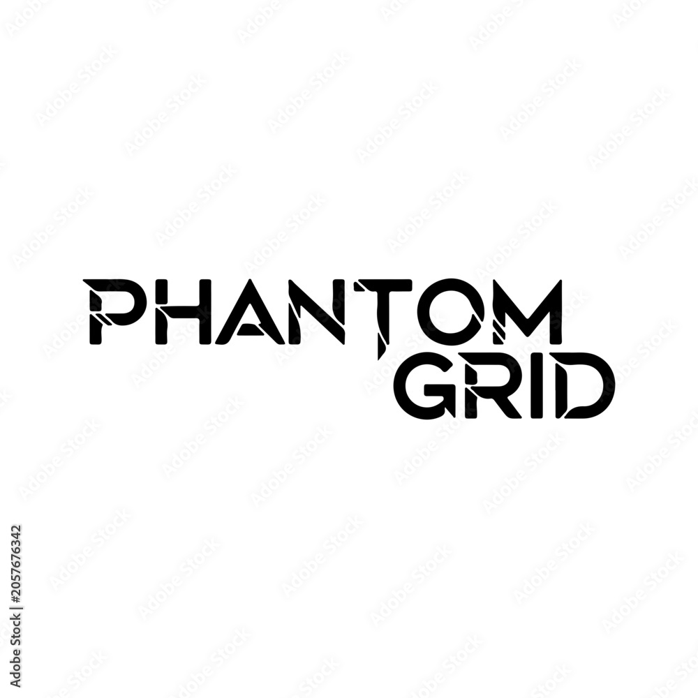 Fototapeta premium Futuristic phantom grid angular typography logo
