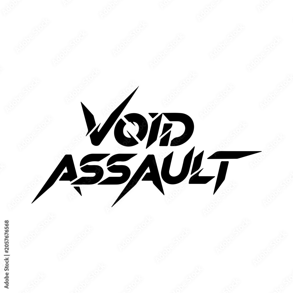 Obraz premium Sharp Futuristic Typeface Digital Mark Vector