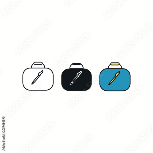 Paintbrush icon. Simple element illustration. Vector