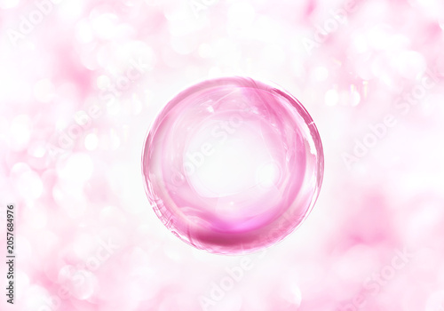 pink bubble molecule for cosmetic product