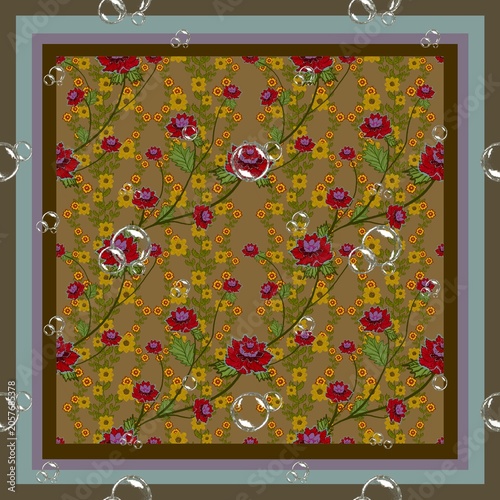 Vintage Rose Floral Pattern