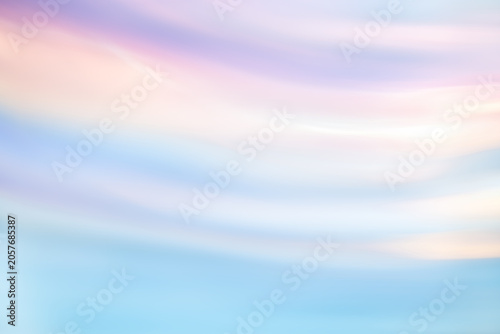 Abstract pastel gradient wave background, soft pink and blue liquid blur pattern, trendy holographic aurora vector style mockup