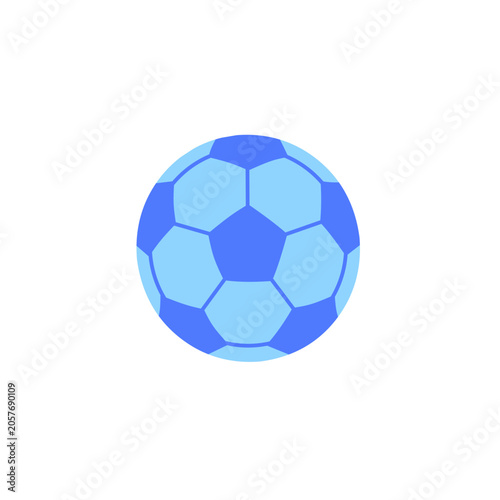 Soccer Ball Illustration Blue White Classic Sport Design