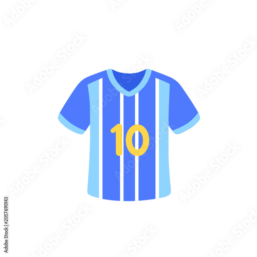 Soccer Jersey Number 10 Blue Stripes