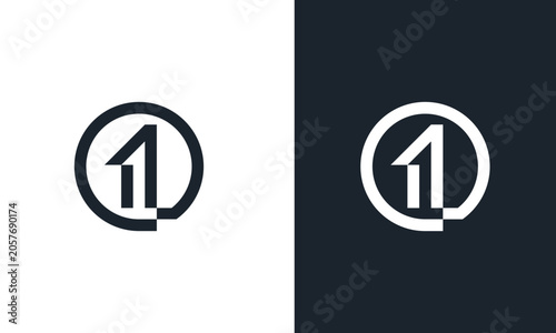 number 1  One logo icon