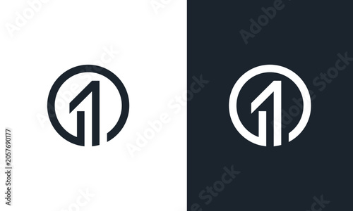 number 1  One logo icon