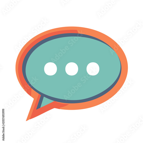 Flat Speech Bubble Icon