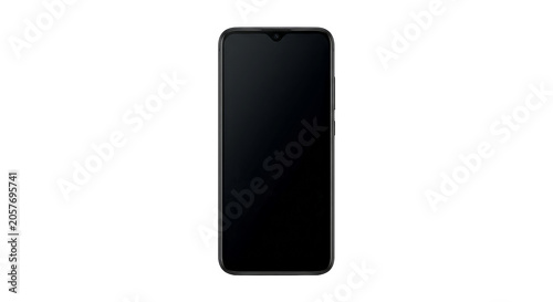 Fotografía Sleek black smartphone with a dark screen and minimal bezel design