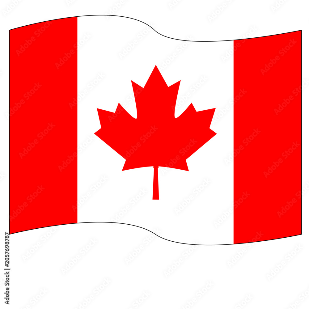Obraz premium Waving Canada national flag