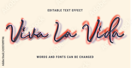 Bild auf Leinwand viva la vida text effect editable eps cc