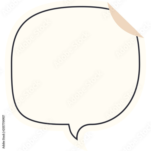 Blank speech bubble sticker icon