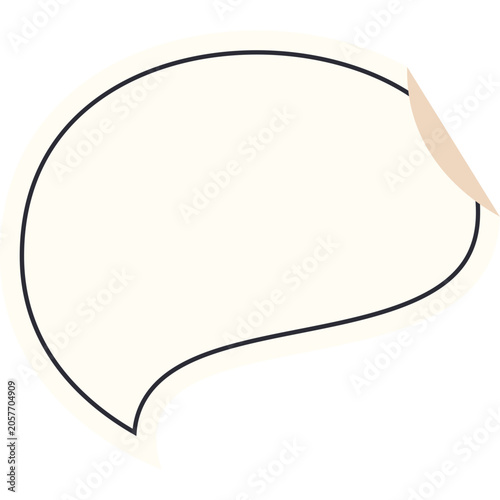 Minimalist Speech Bubble Sticker Icon