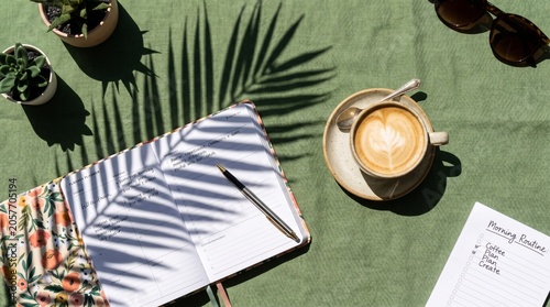 coffe with book on white background