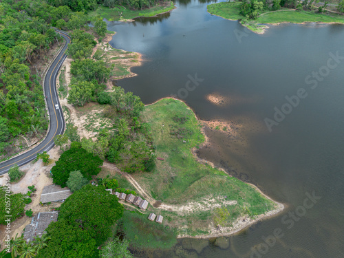The reservoir in Mae Tha District, Lamphun Province, in northern Thailand, is becoming a popular tourist destination.