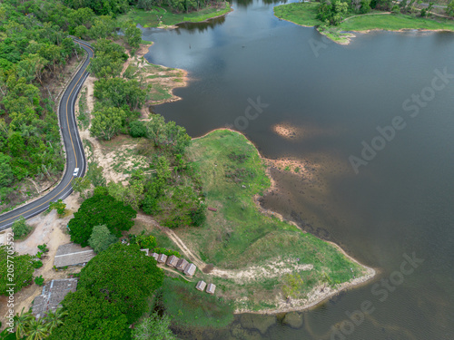 The reservoir in Mae Tha District, Lamphun Province, in northern Thailand, is becoming a popular tourist destination.