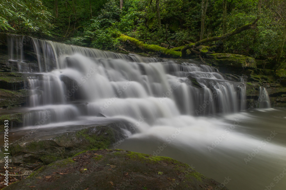 Obraz premium Waterfall along Keeneys Creek in New River Gorge National Park