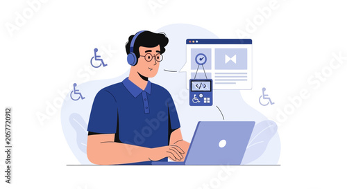 Person with Disability Coding and Testing Web Accessibility