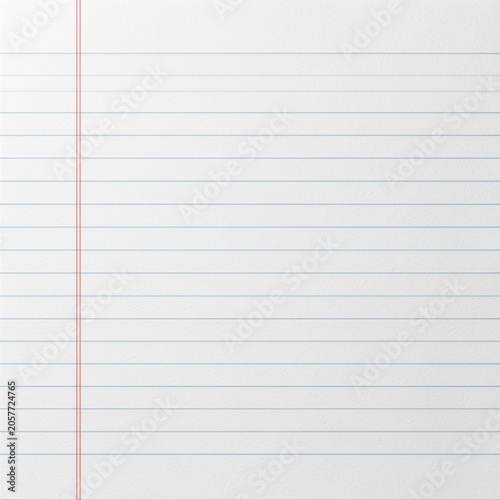 Realistic Wide Ruled Notebook Paper Background