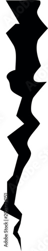 Crack icon black color
