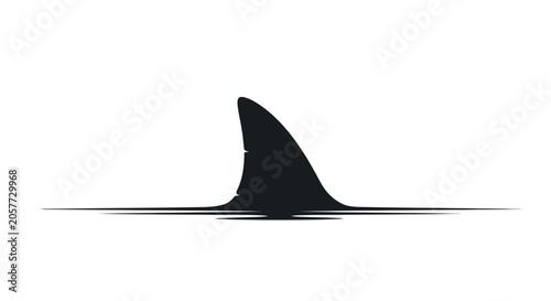 Fotografie Shark fin in the water surface.