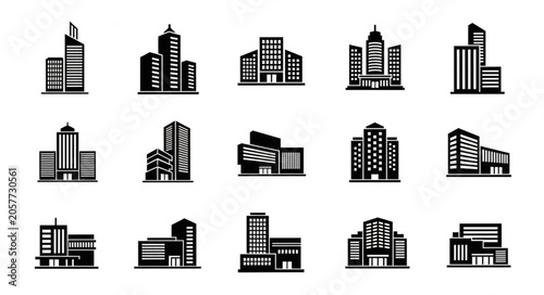 set of buildings