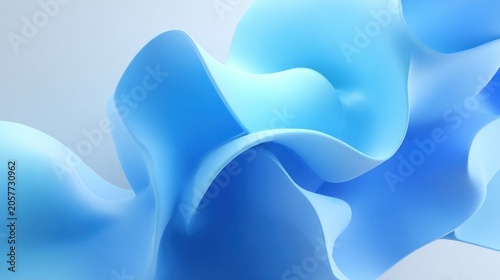 Abstract blue shapes against a blurred background for modern design projects