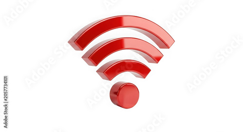 Red wifi signal icon