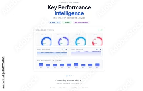 Modern Key Performance Intelligence Dashboard UI with Data Analytics and Visualization