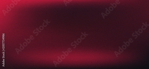 Fotografie Vibrant crimson red and burgundy grainy gradient background with abstract glowin