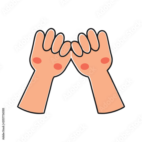 Two hands making a pinky promise gesture